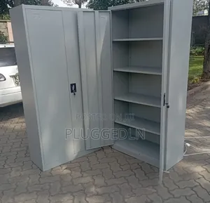 2-Door Metal Office Storage Cabinet With Adjustable Shelves