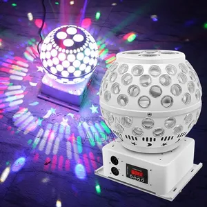 Rotating Crystal Ball Led Sound Activated Dance Disco Strobe Light