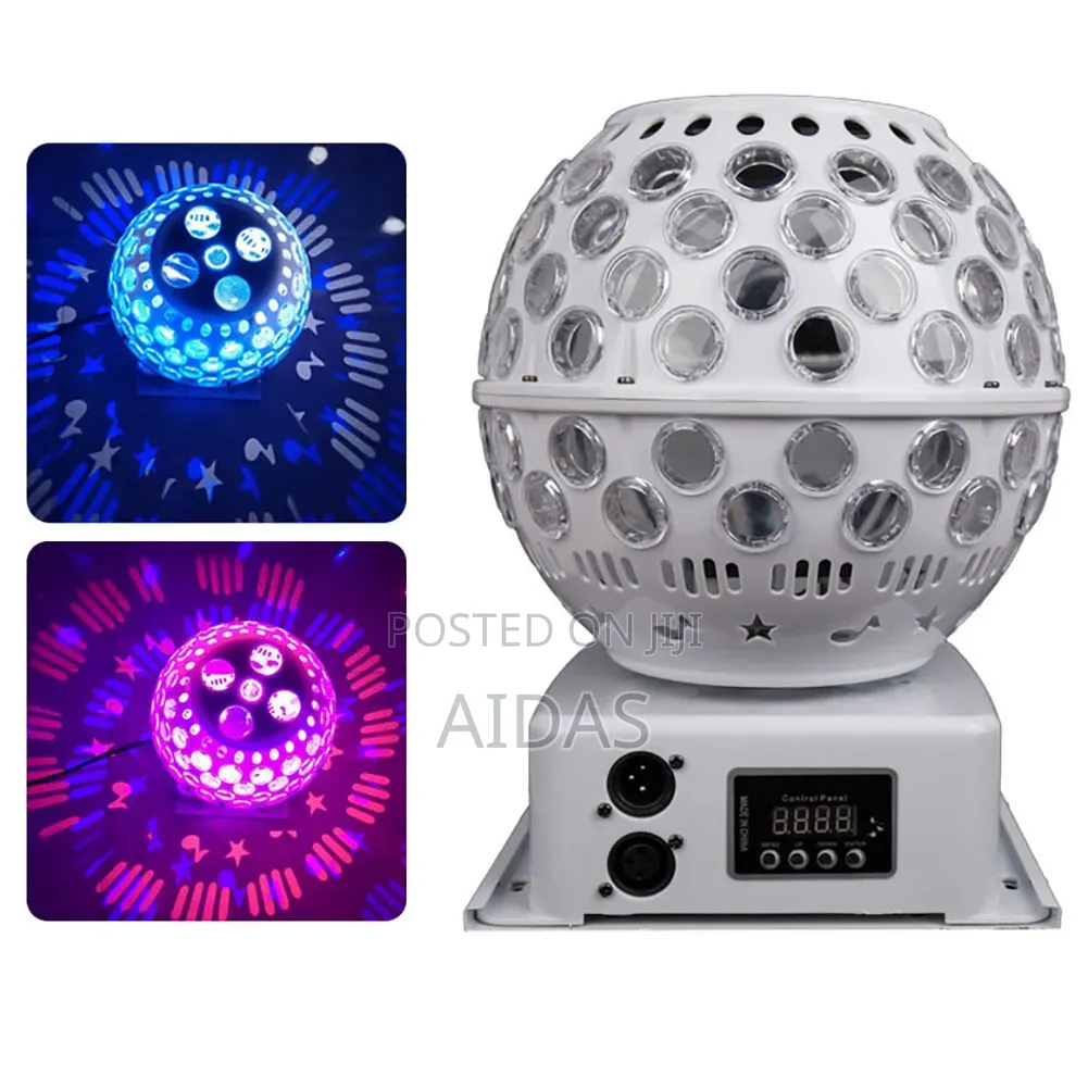 Rotating Crystal Ball Led Sound Activated Dance Disco Strobe Light