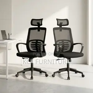 Office Chair : Black Mesh Ergonomic Chair