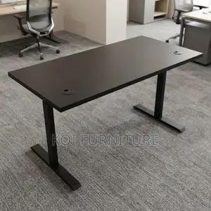 Office Desk : 1.2m Black Lasa Electric Sit-to-Stand Desk