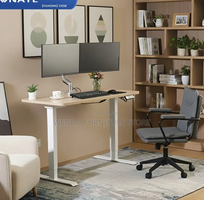 Office Table; 120cm Electric Adjustable Standing Office Computer Desk