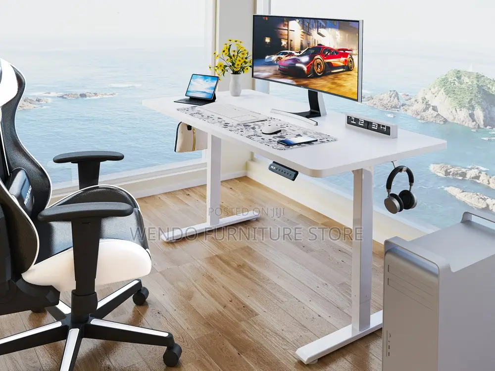 Office Table; 120cm Electric Adjustable Standing Office Computer Desk