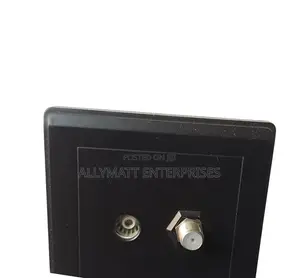 Tv Satellite Wall Outlet (Black Finish)