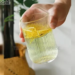 Unique Quality 410ml Ribbed Glasses 