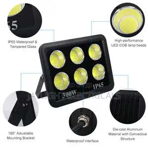 Led Outdoor Floodlight Super Bright Safety Lamp 300w