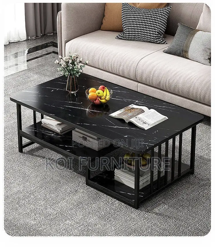 Coffee Table; Marble Home Living Room Table With Smooth Surface