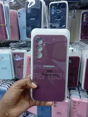 Samsung Galaxy A55 Premium Soft-Touch Liquid Silicone Case-Darkpurple