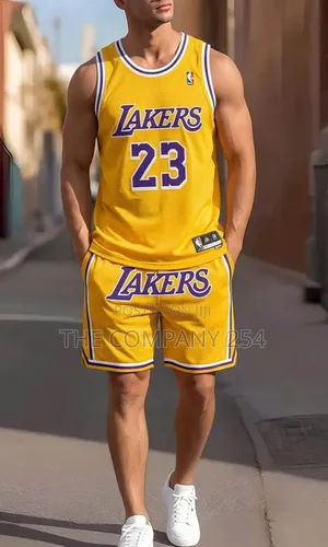 Quality Casual Unisex Basket Ball Bulls, Laker Vest Shorts 2 Piece