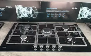 Haier 5-Burner Built-in Cooker Premium 90cm Black Glass Gas Hob