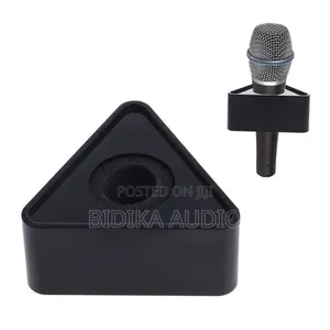 Triangular Microphone Flag Mic Logo( Black)