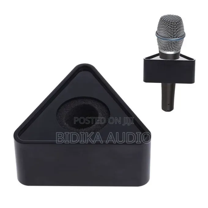 Triangular Microphone Flag Mic Logo( Black)