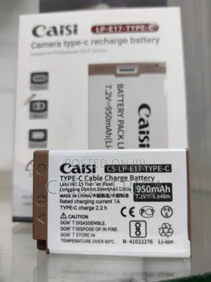 Caisi Lp-E17 Type-C Rechargeable Battery 950mah