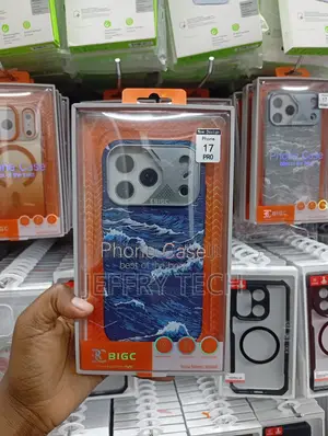 iPhone 17 Pro Aesthetic Japanese-Style Blue Ocean Wave Graphic Case