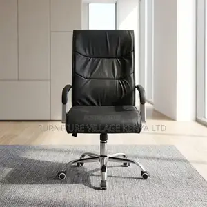 Leather Swivel Computer Seat.