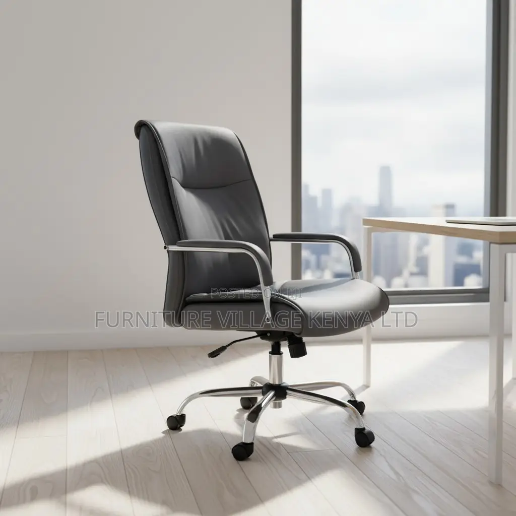 Leather Swivel Computer Seat.