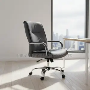 Leather Swivel Computer Seat.