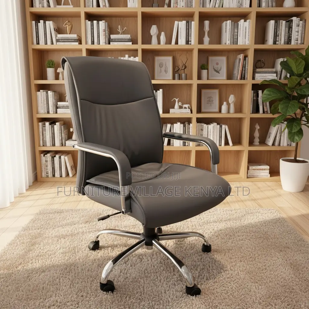 Leather Swivel Computer Seat.