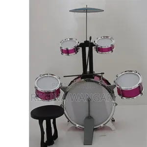 *Kids Jazz Drum Set
 Featuring 5 Drums, a Cymbal, and a Stool.
