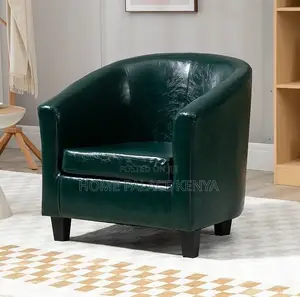 Accent Chair: Leather Leisure Lounge Chair With High-Density Foam