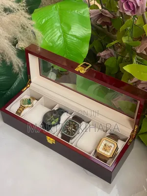 6 Slot Wooden Watch Box