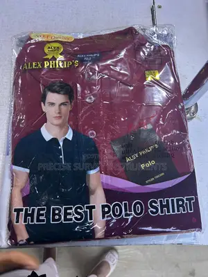 Casual Wear Polo T-Shirt With Button Neck
