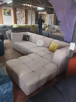 6 Seater Beige Bubble L Seat