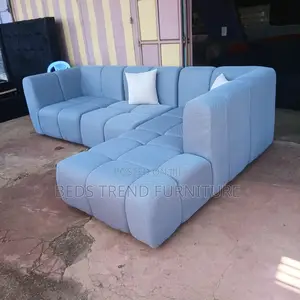 L Seat Light Blue 6-Seater Sofa