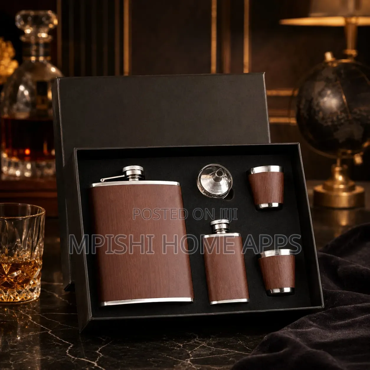 Wine Whiskey Flask Set