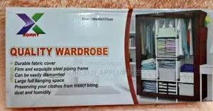 High-Quality 3-Column Portable Metallic Wardrobe