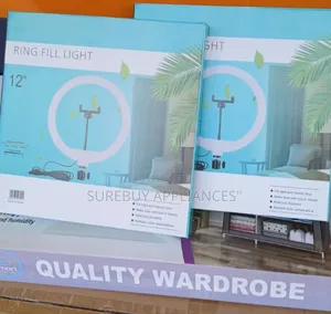 12" All-in-One Ring Light With Adjustable Height Ring Fill Light