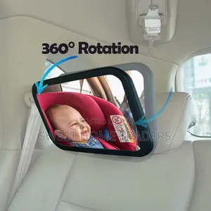*Adjustable Baby Car Mirror With Wide Rear*