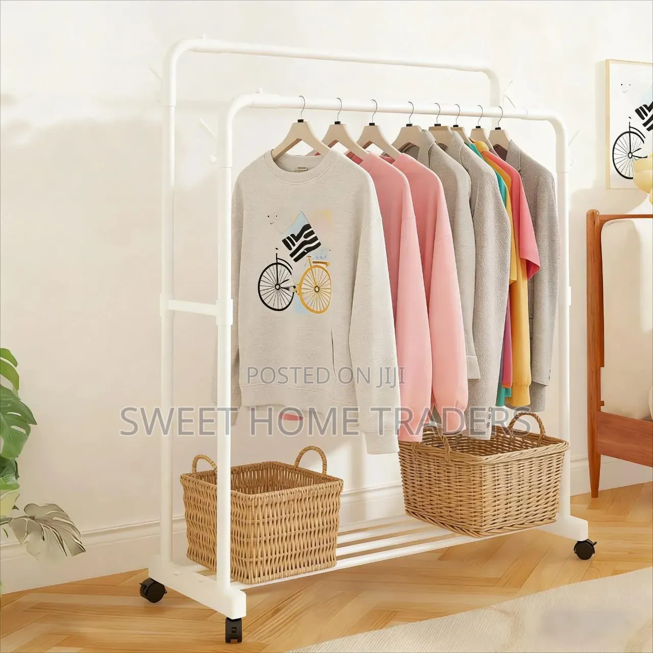 *Double Pole Clothing Rack