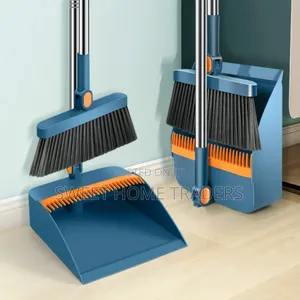 *2 in 1 Foldable Rotating Broom Dustpan Set*