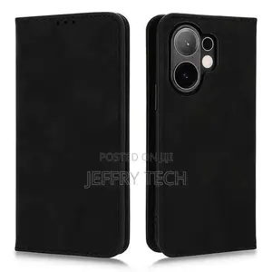 Vivo V60 5g Phone Case, Wallet-Style Black Retro Leather Flip Cover W