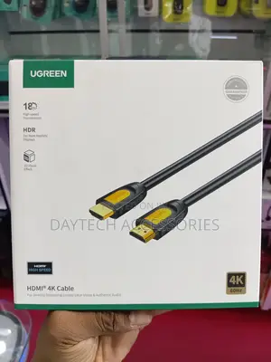 This Is Ugreen 3m Hdmi Cable in Black With Gold-Plated Connectors.