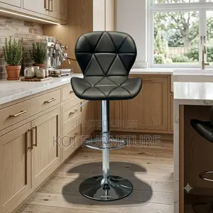 Barstools; Leather Swivel Adjustable Ergonomic Barstool