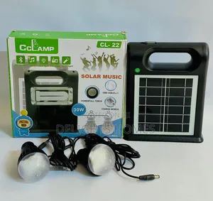 Cl-22 Solar Emergency Lamp With 2 Bulbs_dav