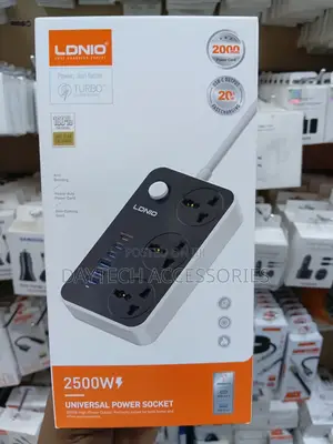 Ldnio | Sc3604c Outdoor Waterproof 3-Way Power Strip With Usb-C Ports
