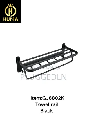 Huma Towel Rail Black Finished.