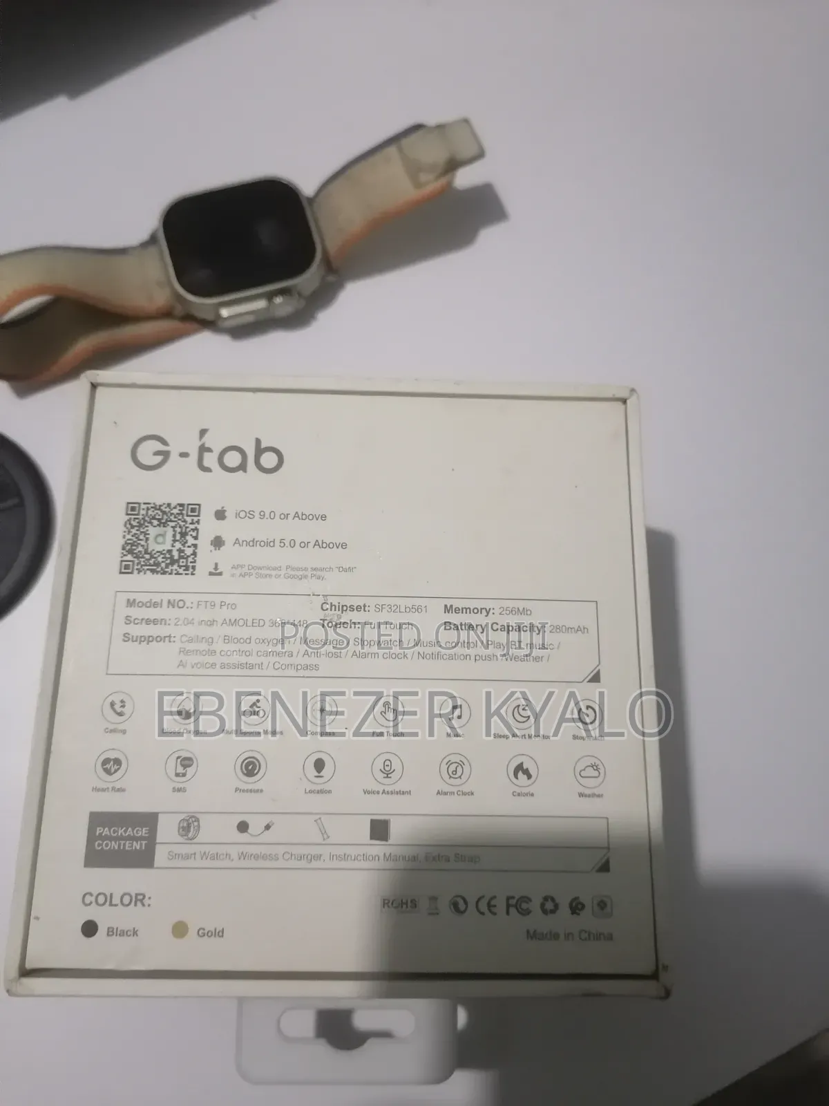 G-Tab Ft9 Pro Smartwatch/Amoled 49mm