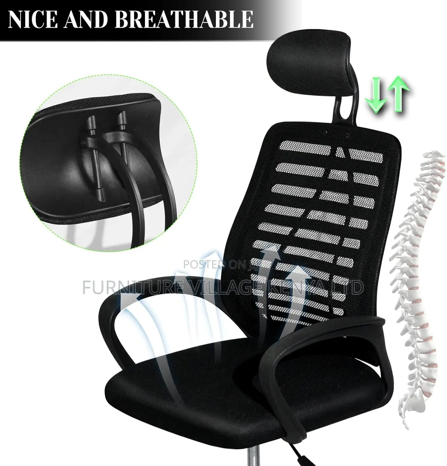 Headrest Office Chair