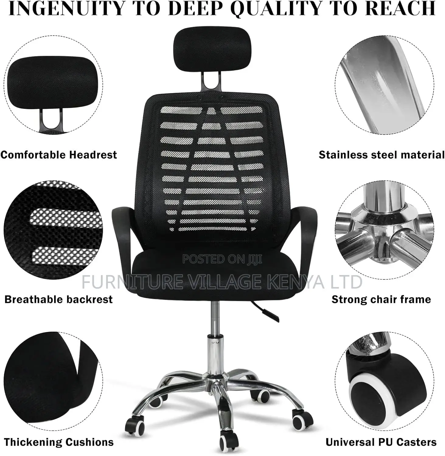 Headrest Office Chair