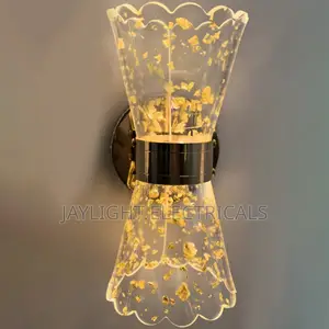 Led Wall Lamp Acrylic Metal Transparent Streamer for Bedroom