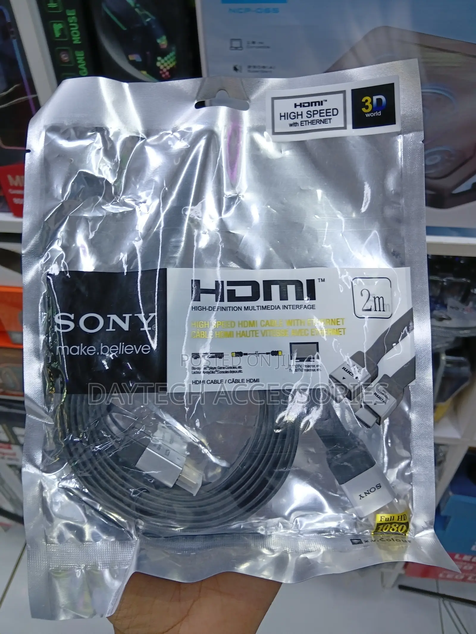 Sony Flat 2m Hdmi Cable - Black