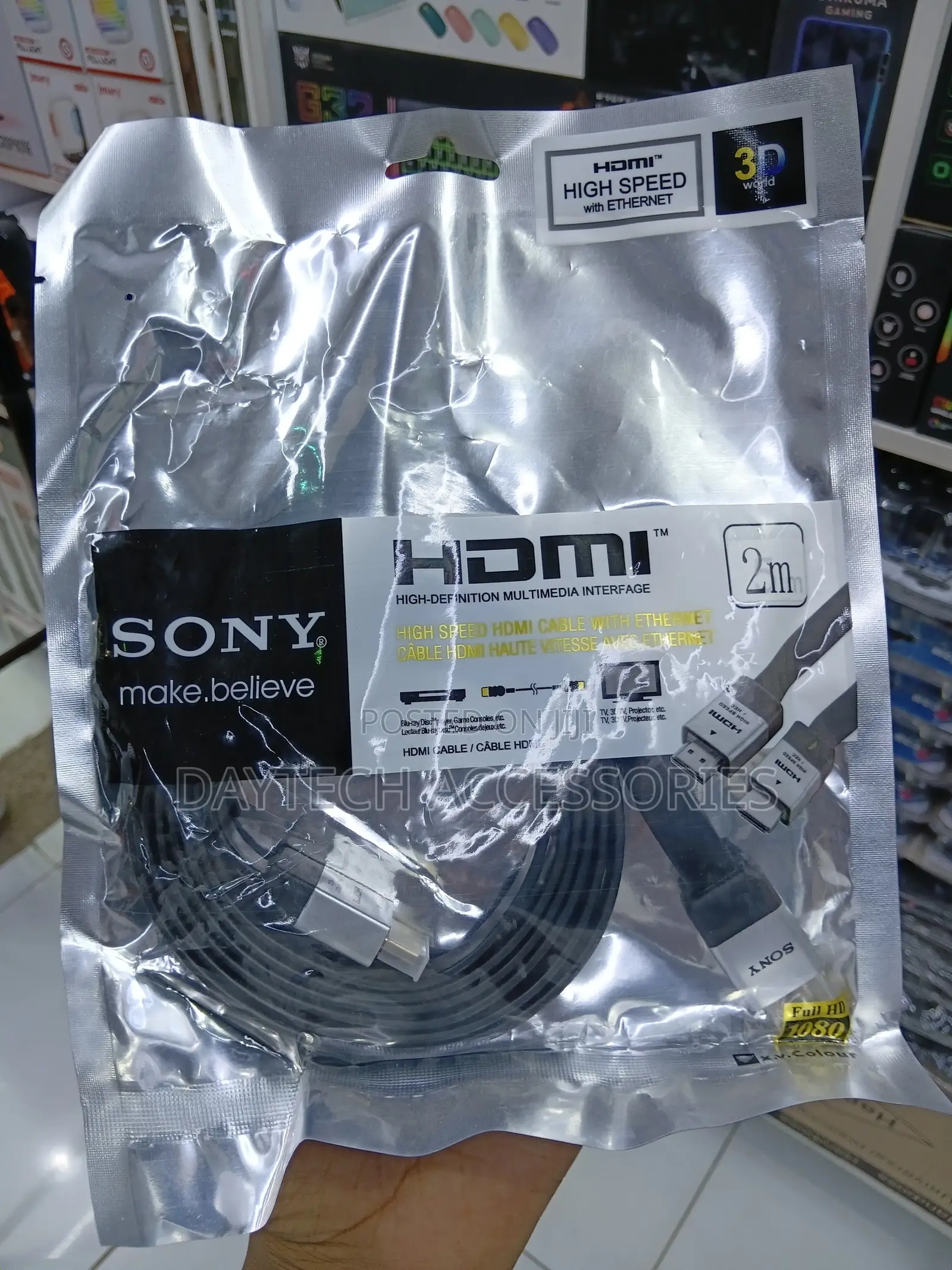 Sony Flat 2m Hdmi Cable - Black