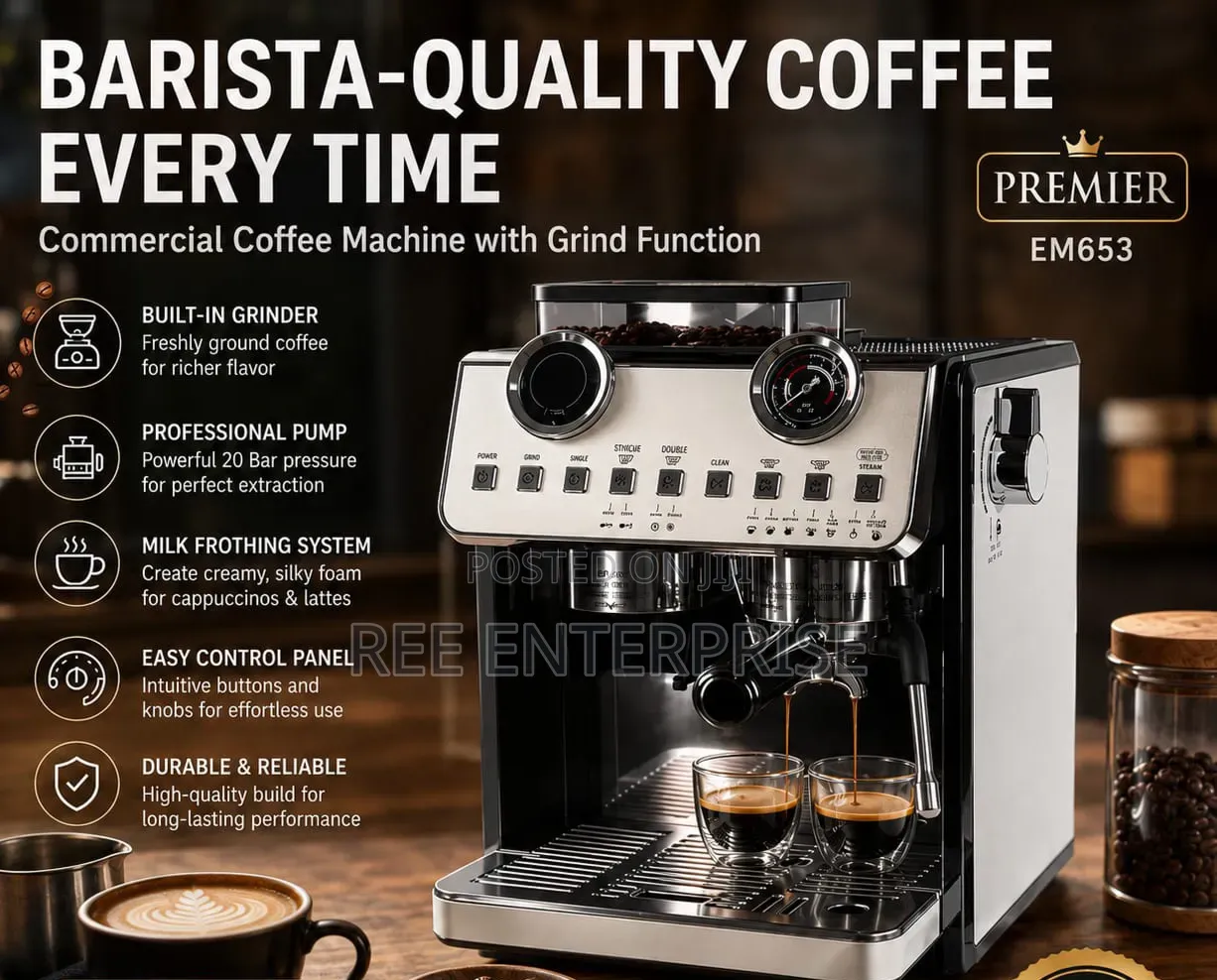Commercial Coffee Machine With Grind Machine