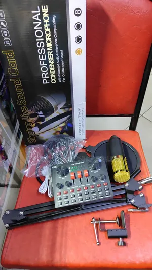 V8sk Studio Condenser Microphone – Complete Audio Setup