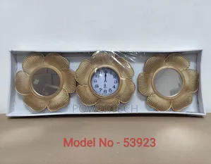 Wall Clock With 2 PCS Mirror