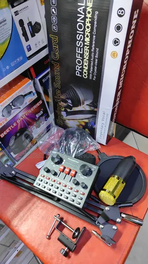 V8sk Professional Audio Kit – Microphone, Sound Card Accessories